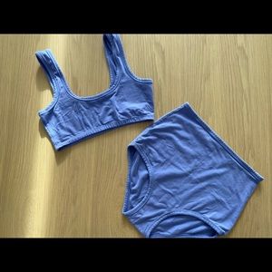 ARQ Wide Strap Bra & High Rise Undie in Periwinkle